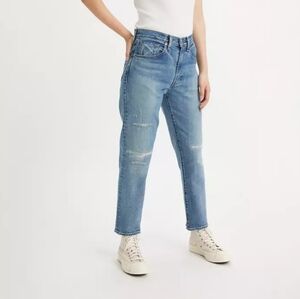 Levi's Custom Made In Japan Borrowed From The Boys High-Rise Selvedge Jean 24x30